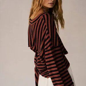 Free People Alyria Striped Pullover NWT